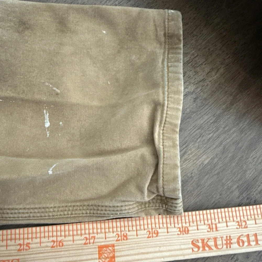 Carhartt 102517-918 Relaxed Fit Work Pants Tan‎ Canvas 38 X 30 Grunge Distressed
